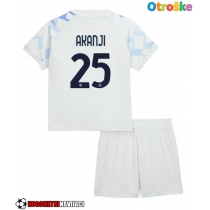 Otroške Nogometnih dresov Inter Milan Manuel Akanji #25 Gostujoči 2025-26 Kratki rokavi (+ hlače)